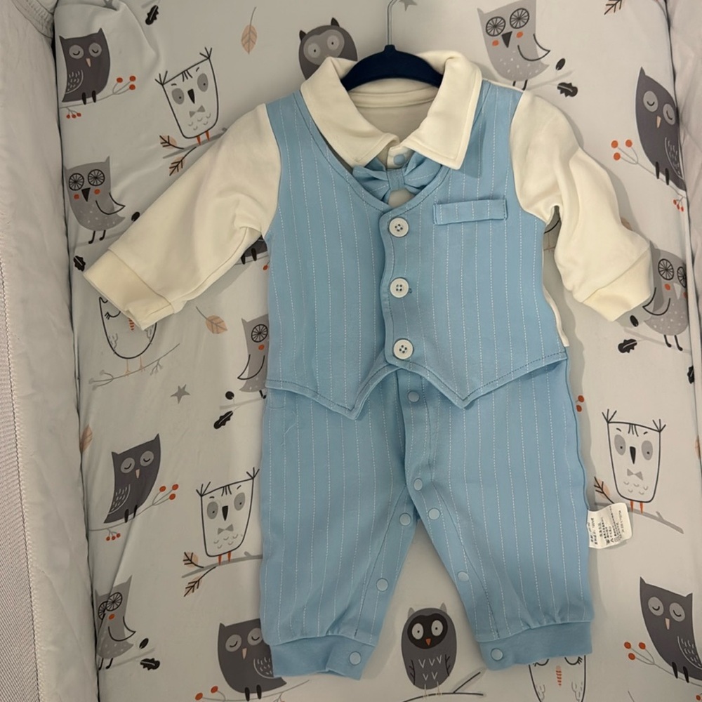 Baby Boy Tuxedo Onesie 0-3 Month